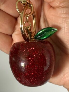 Apple Keychain Bag Charm